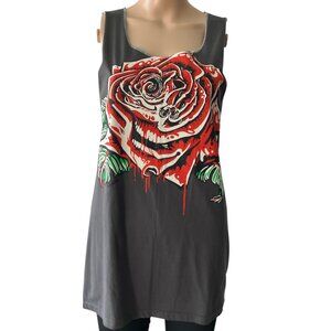Olmeca Graphic Rose Organic Tank Top